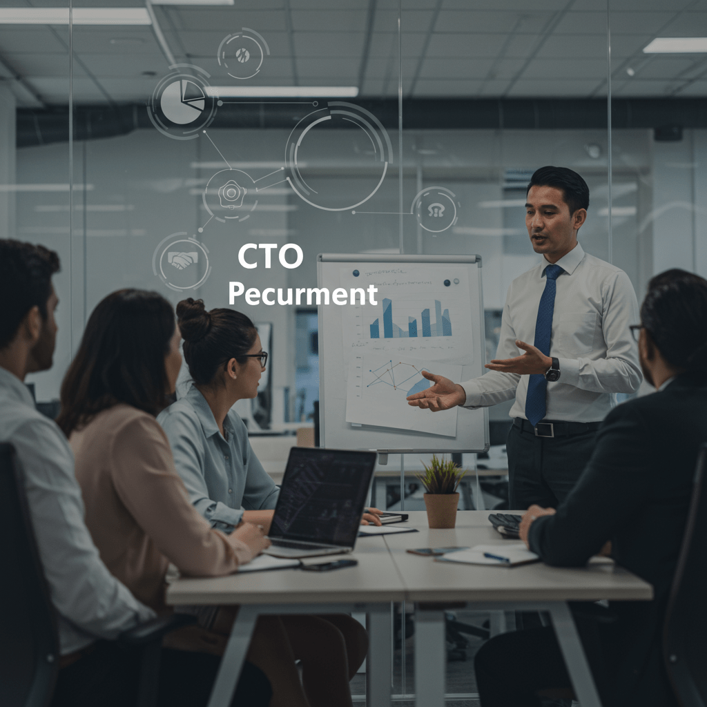 Diverse team in a modern office discussing technology and leadership, representing CTO recruitment in a UK startup environment